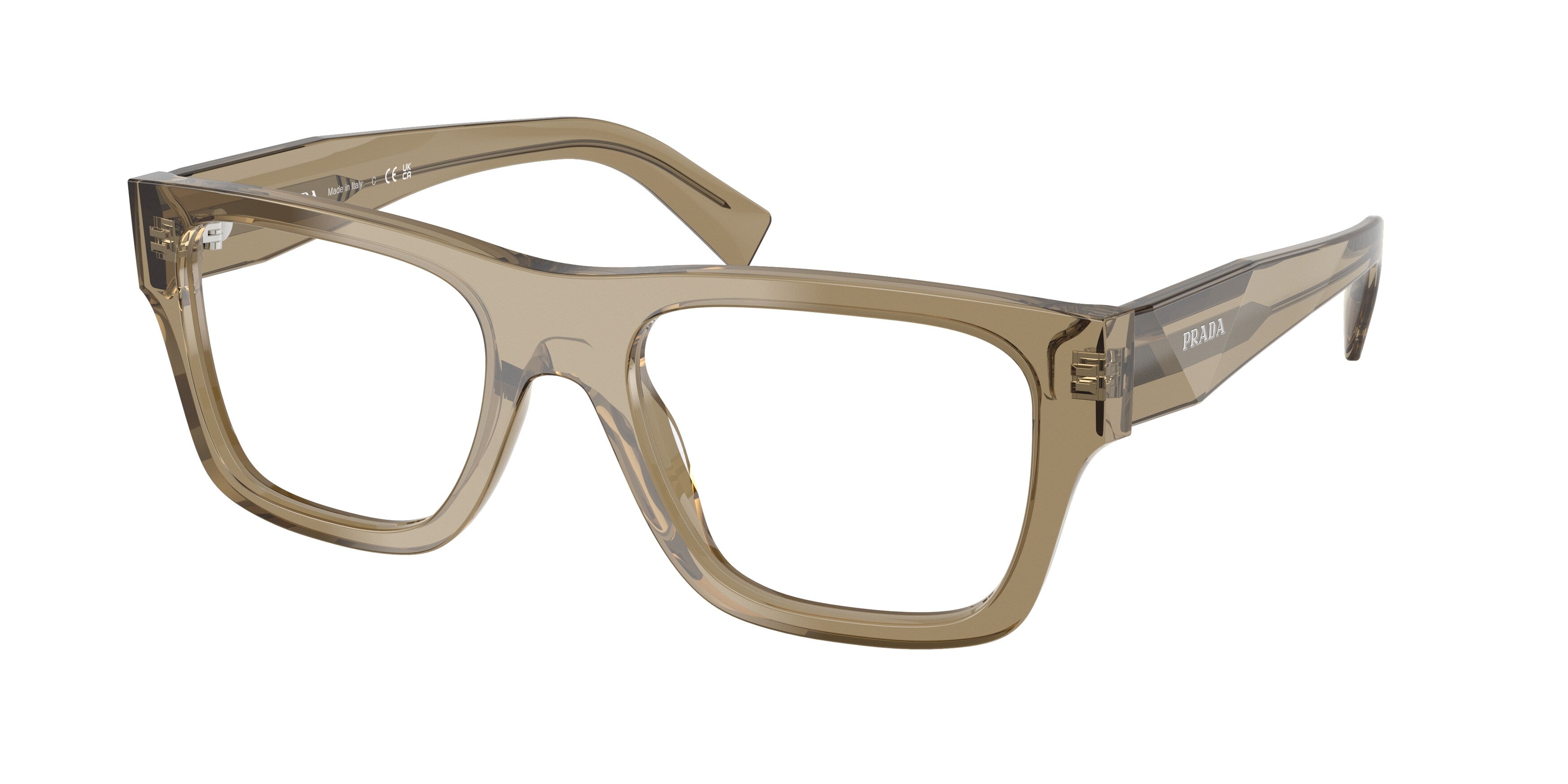 Prada Uomo Prada PR C01V 22H1O1 Montature da vista Acetato Marrone Pillow Normale Prada Uomo Prada PR C01V 22H1O1 Montature da vista Acetato Marrone Pillow Normale