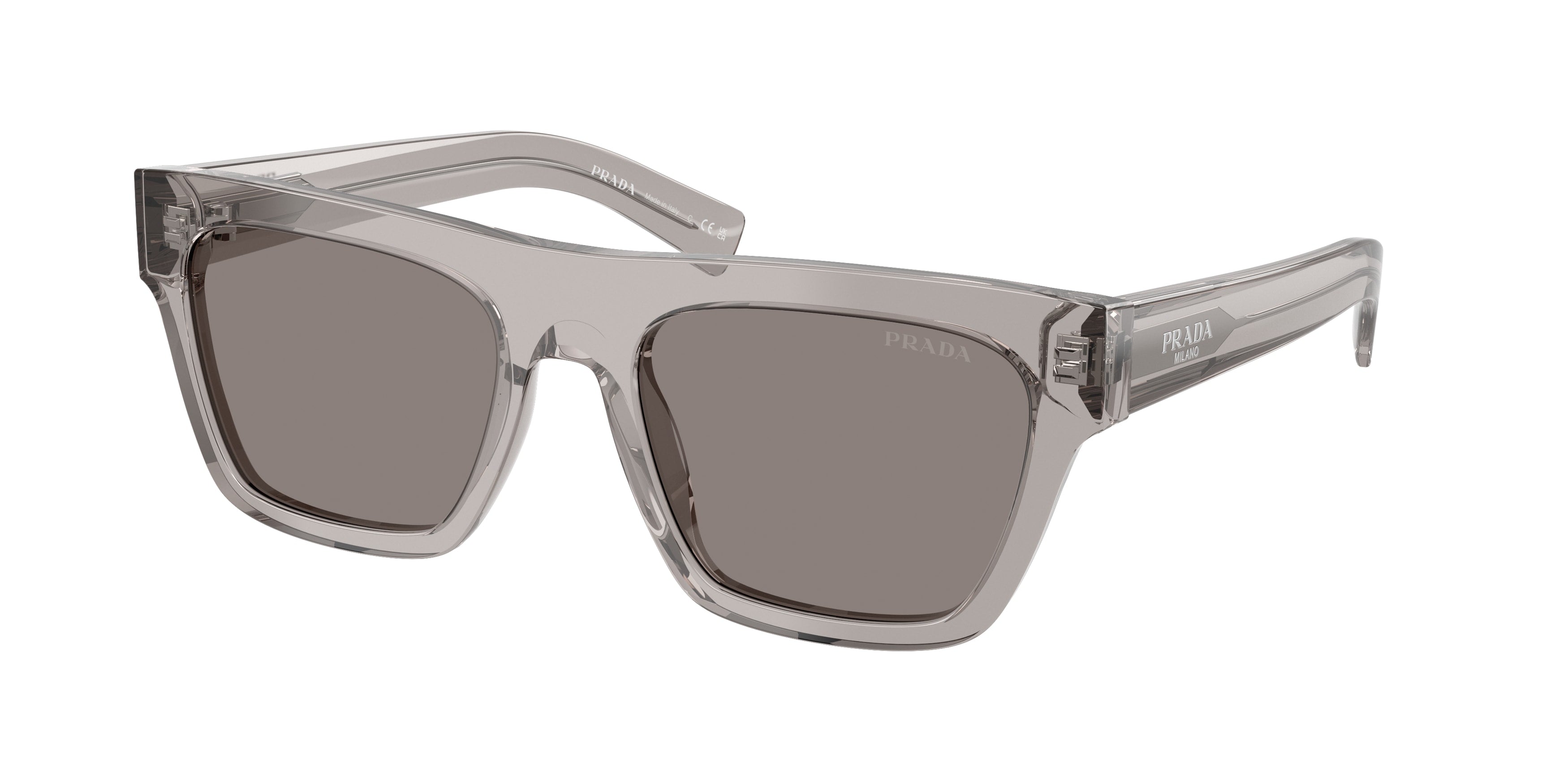 Prada Uomo Prada PR C03S 10J80Q Occhiali da sole Acetato Grigio Grigio Squadrata Normale Prada Uomo Prada PR C03S 10J80Q Occhiali da sole Acetato Grigio Grigio Squadrata Normale