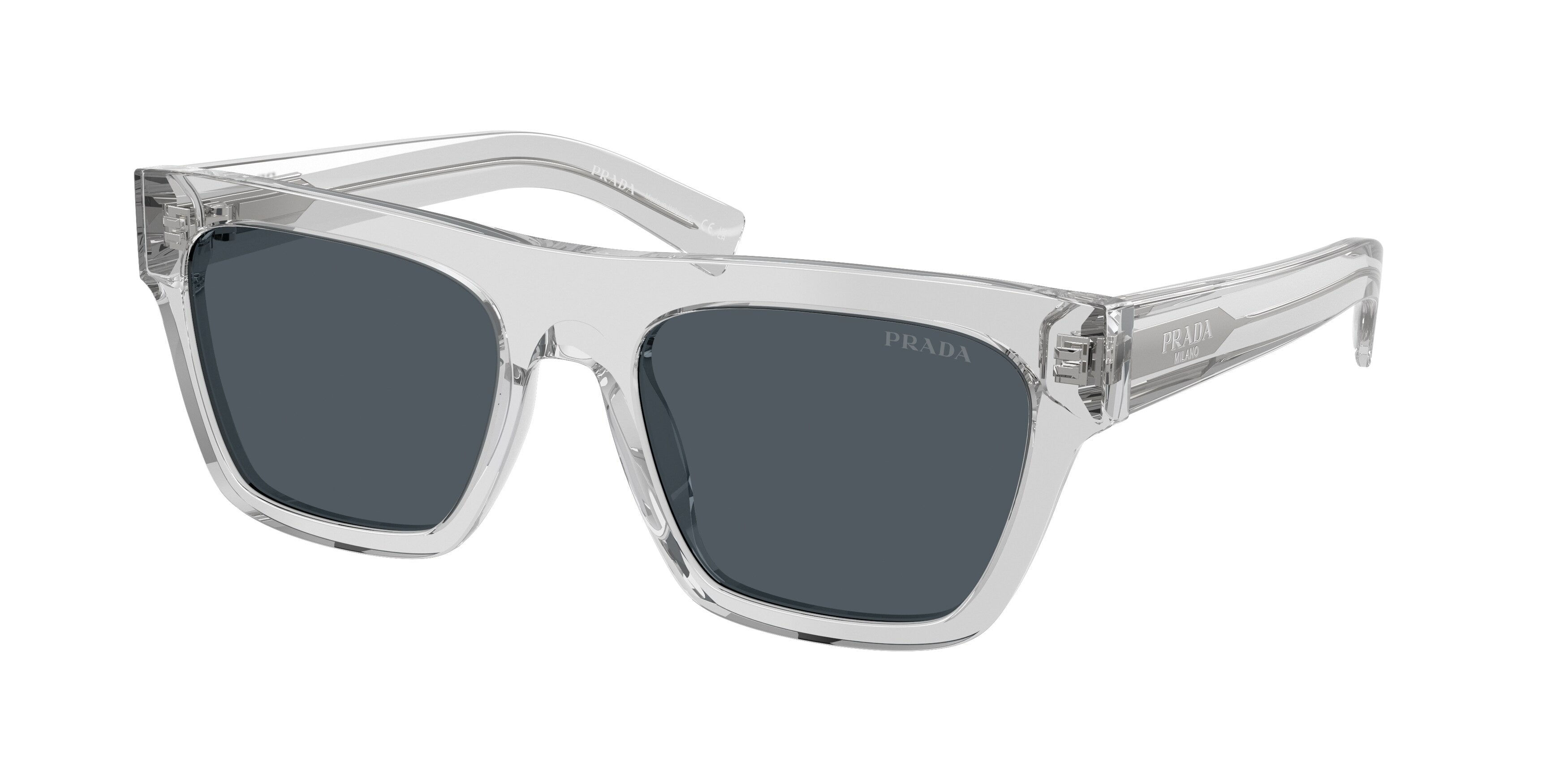 Prada Uomo Prada PR C03S 17P70B Occhiali da sole Acetato Grigio Grigio Squadrata Normale