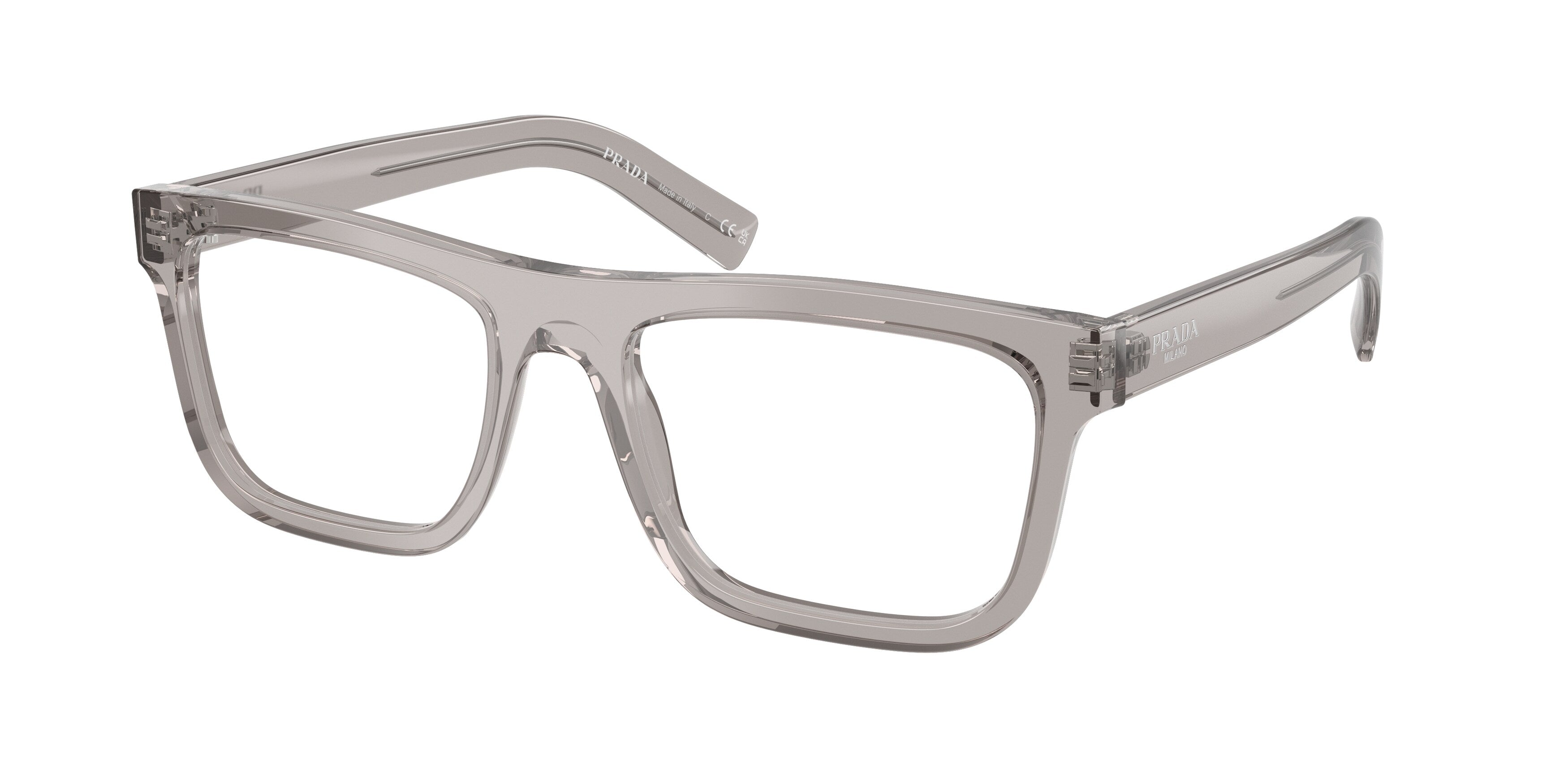 Prada Uomo Prada PR C03V 18J1O1 Montature da vista Acetato Grigio Pillow Normale Prada Uomo Prada PR C03V 18J1O1 Montature da vista Acetato Grigio Pillow Normale