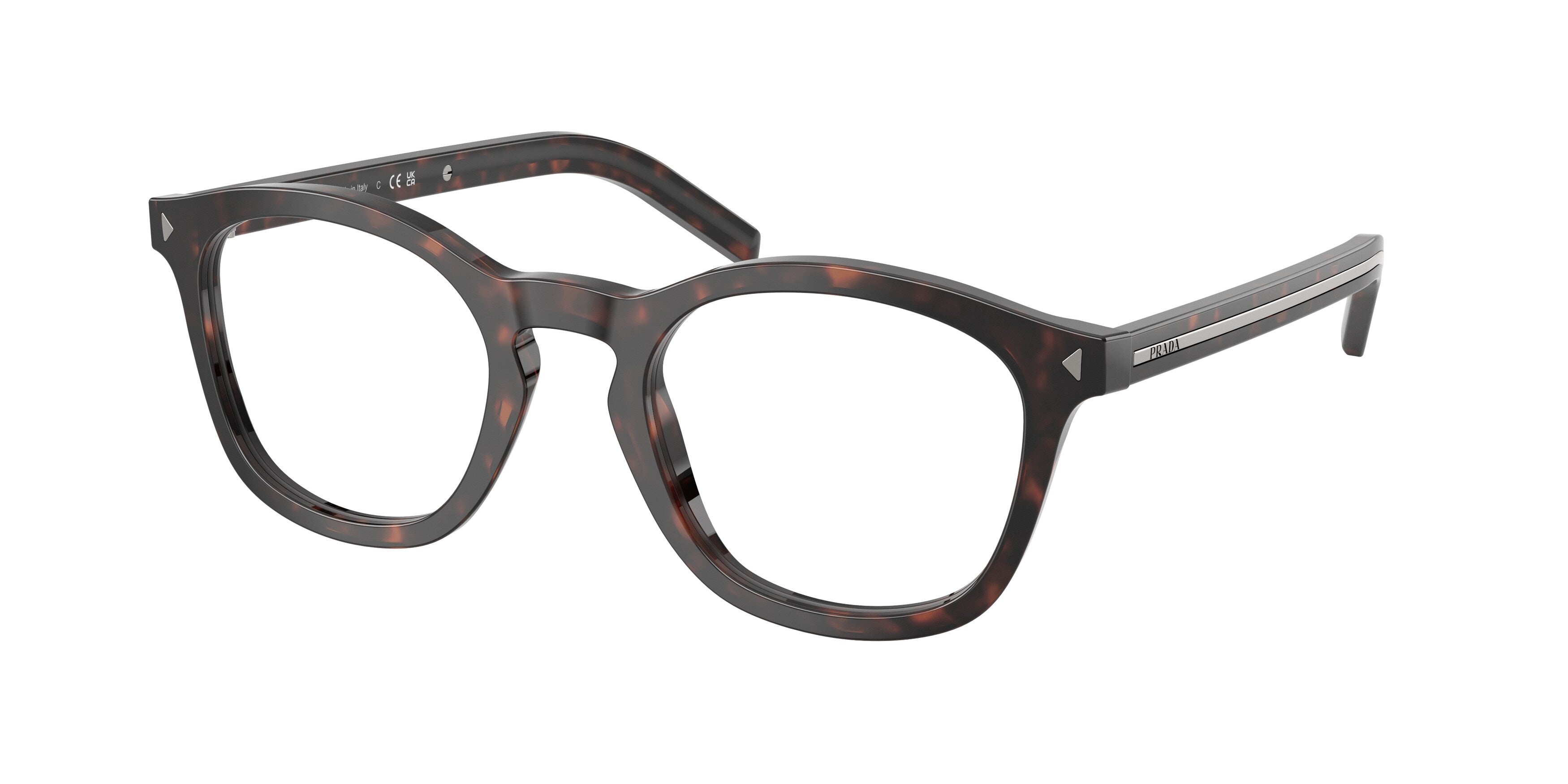 Prada Uomo Prada PR C04V 17N1O1 Montature da vista Acetato Tartaruga Pillow Normale Prada Uomo Prada PR C04V 17N1O1 Montature da vista Acetato Tartaruga Pillow Normale