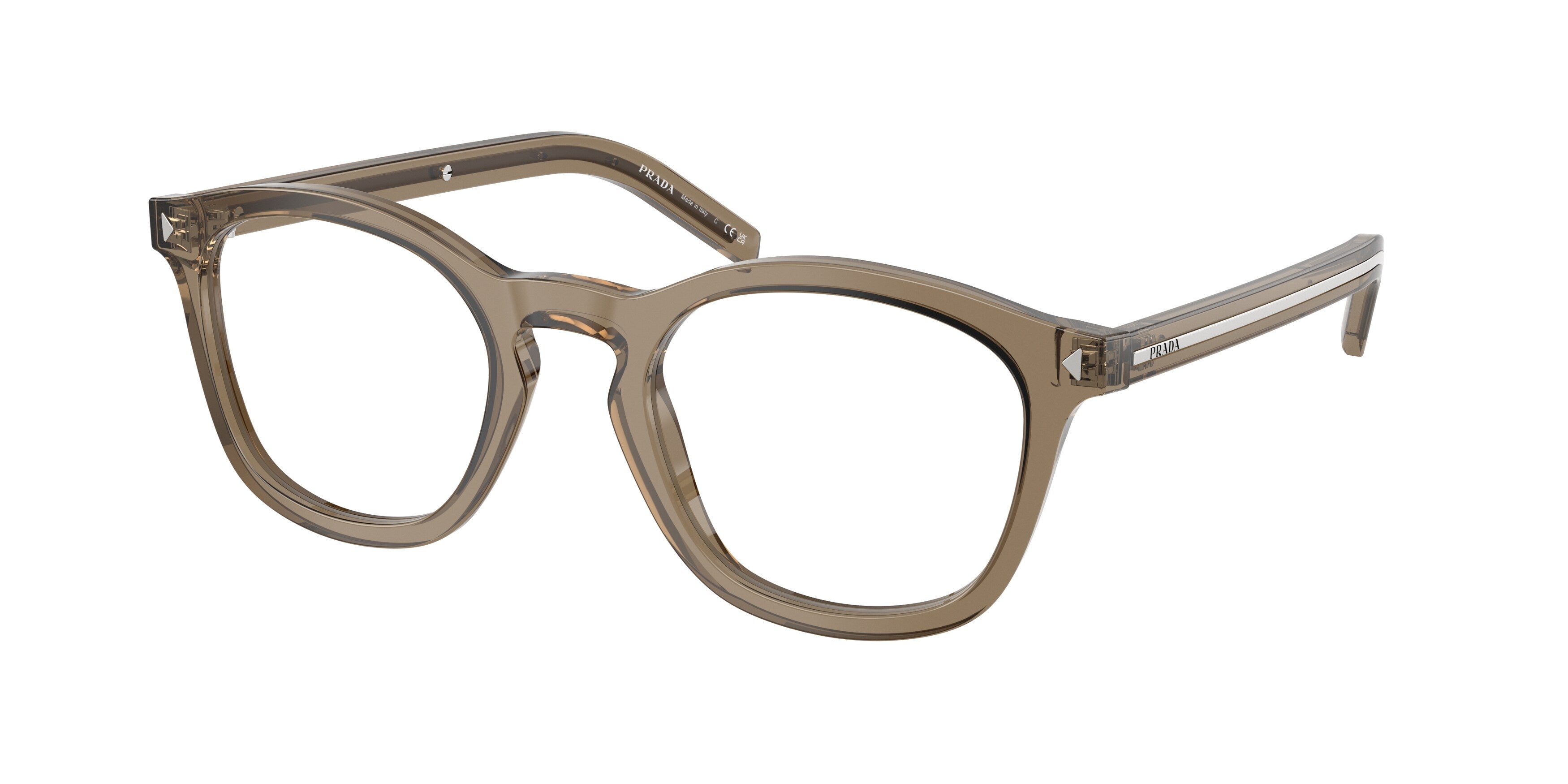 Prada Uomo Prada PR C04V 18T1O1 Montature da vista Acetato Marrone Pillow Normale Prada Uomo Prada PR C04V 18T1O1 Montature da vista Acetato Marrone Pillow Normale