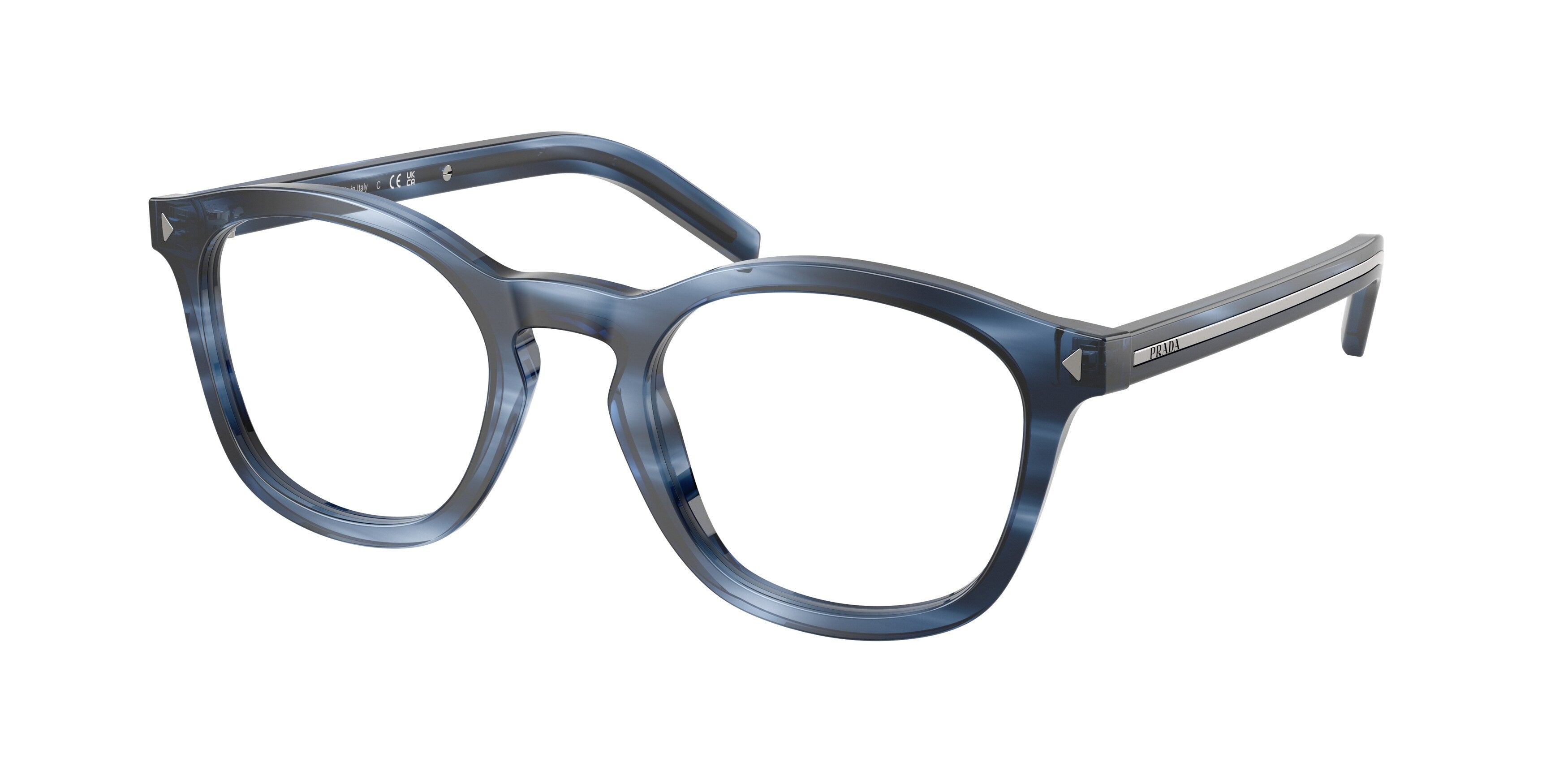 Prada Uomo Prada PR C04V 26F1O1 Montature da vista Acetato Blu Pillow Normale Prada Uomo Prada PR C04V 26F1O1 Montature da vista Acetato Blu Pillow Normale
