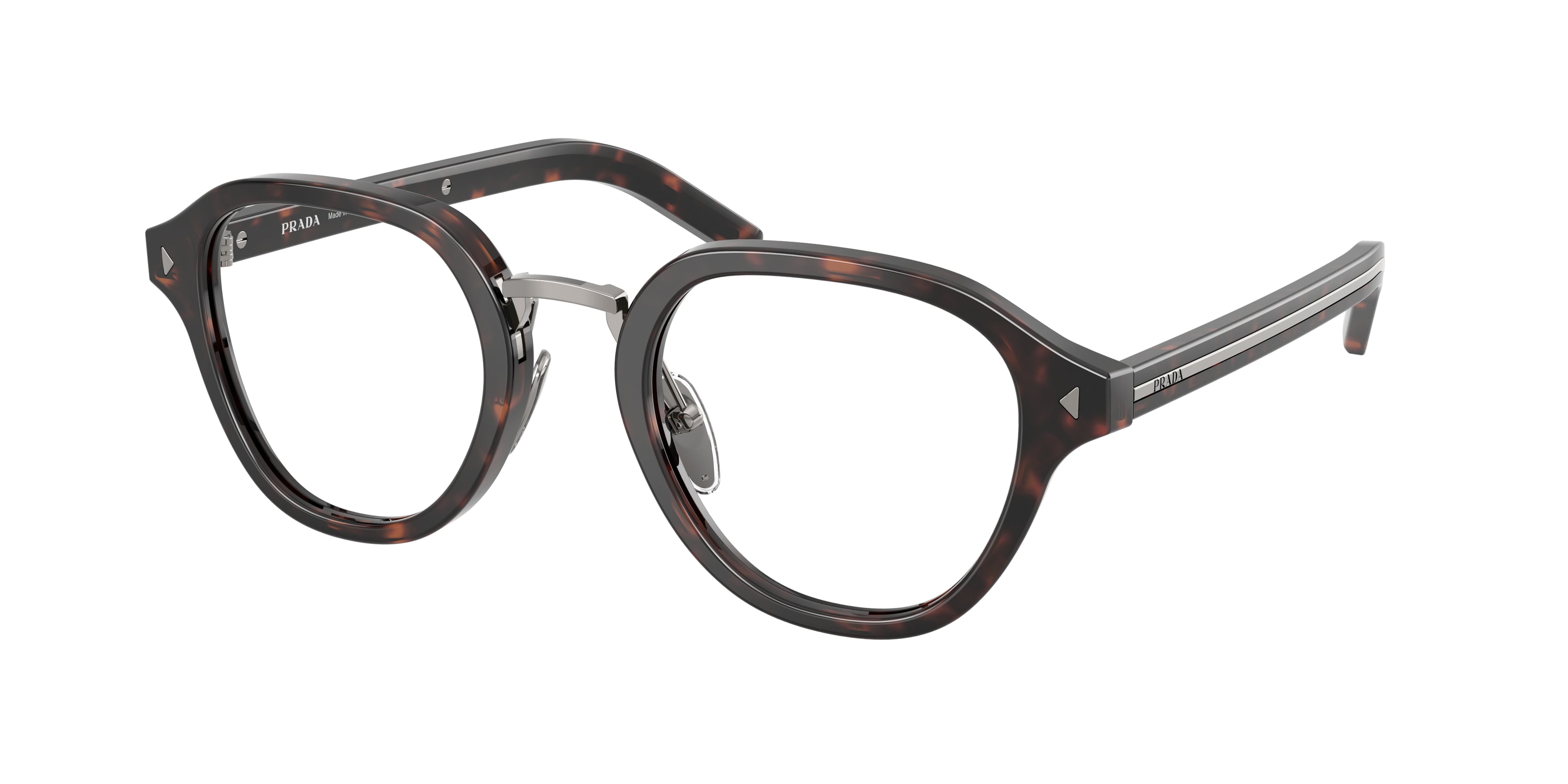 Prada Uomo Prada PR C05V 17N1O1 Montature da vista Acetato Tartaruga Pantos Normale
