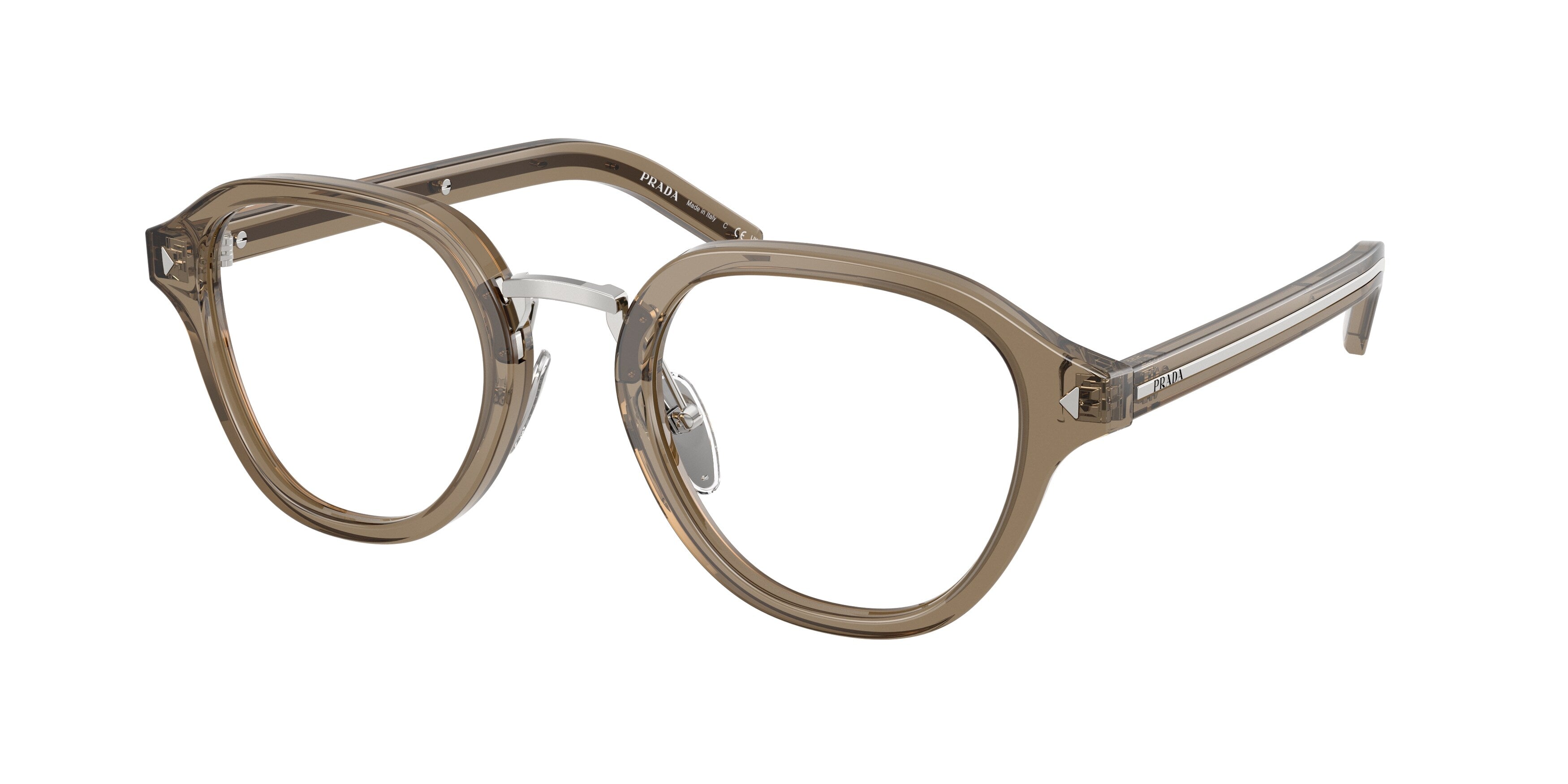 Prada Uomo Prada PR C05V 18T1O1 Montature da vista Acetato Marrone Pantos Normale Prada Uomo Prada PR C05V 18T1O1 Montature da vista Acetato Marrone Pantos Normale
