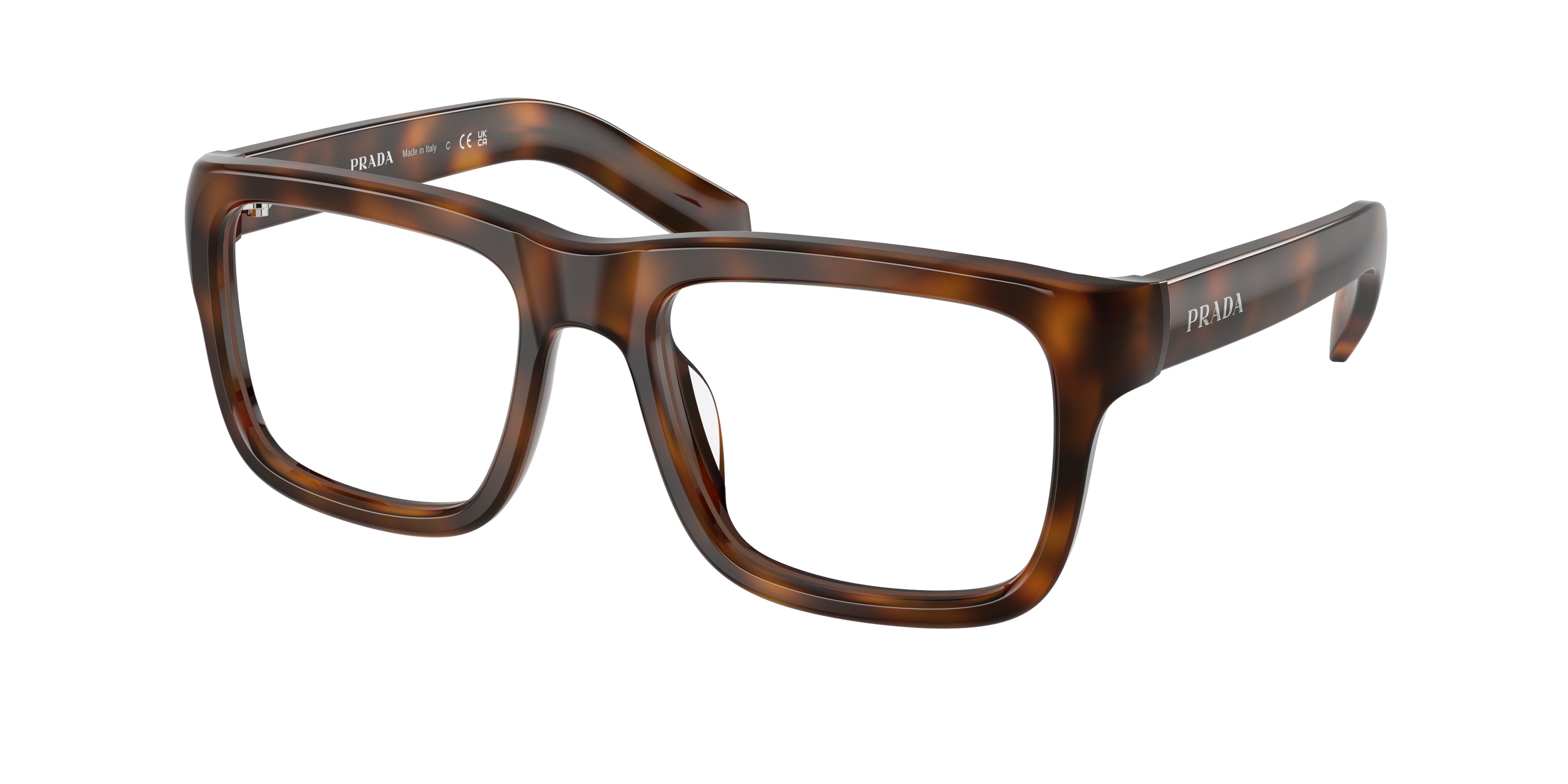 Prada Uomo Prada PR D02V 20D1O1 Montature da vista Acetato Tartaruga Trasparente Squadrata Normale Prada Uomo Prada PR D02V 20D1O1 Montature da vista Acetato Tartaruga Trasparente Squadrata Normale