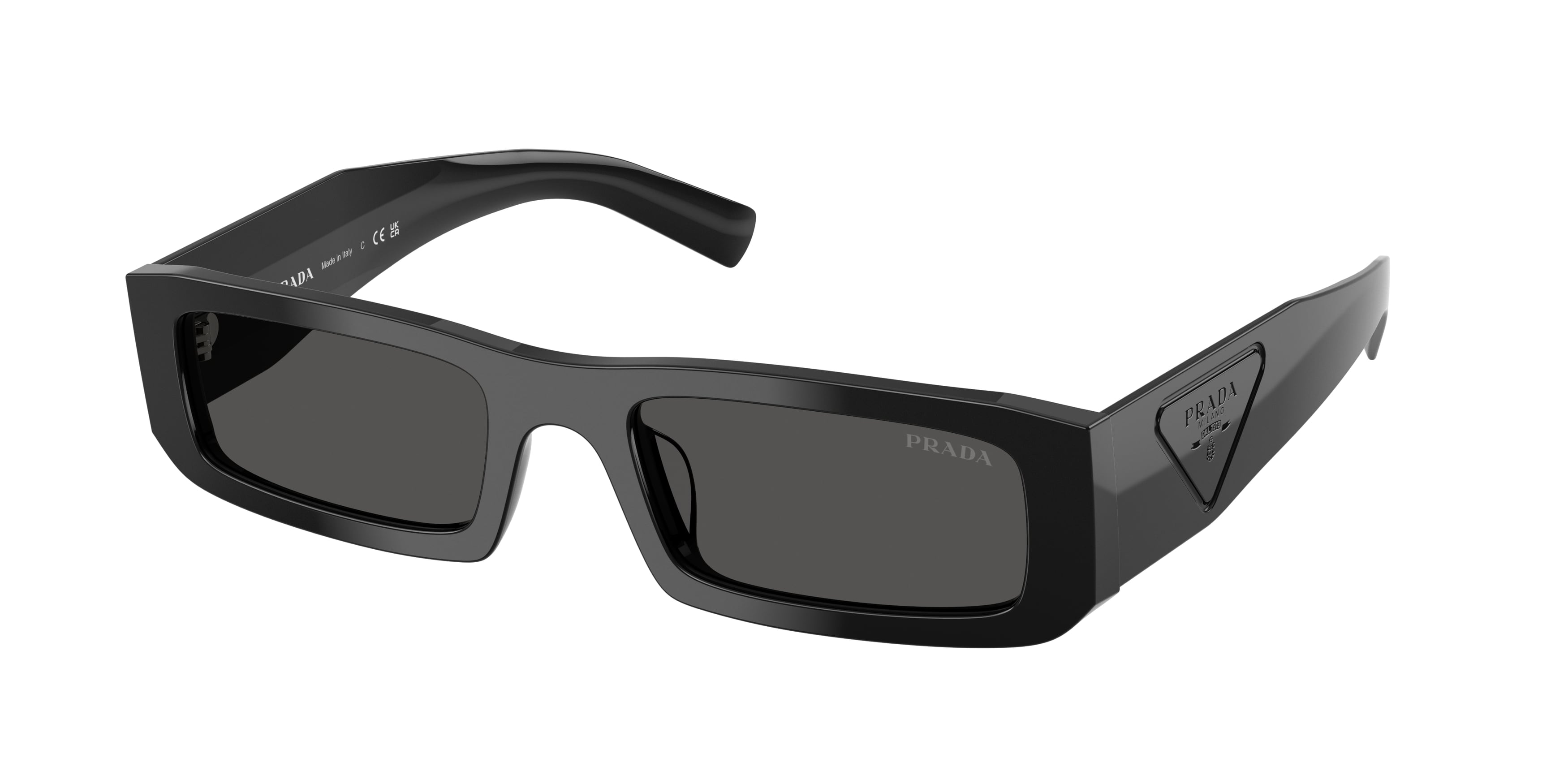 Prada Uomo Prada PR D09SD 16K08Z Occhiali da sole Acetato Nero Grigio Squadrata Normale Prada Uomo Prada PR D09SD 16K08Z Occhiali da sole Acetato Nero Grigio Squadrata Normale