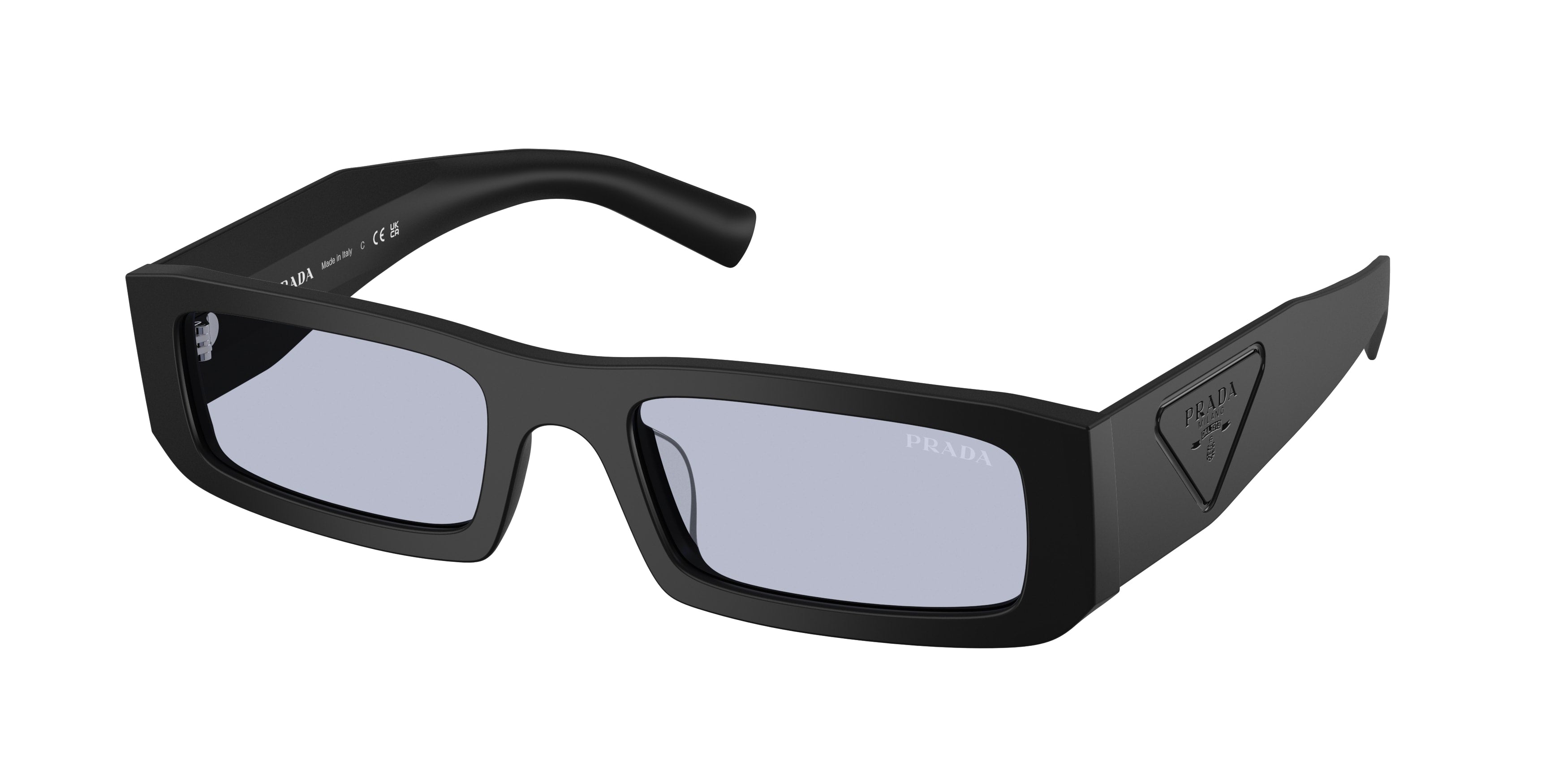 Prada Uomo Prada PR D09SD 1BO30X Occhiali da sole Acetato Nero Blu Squadrata Normale Prada Uomo Prada PR D09SD 1BO30X Occhiali da sole Acetato Nero Blu Squadrata Normale