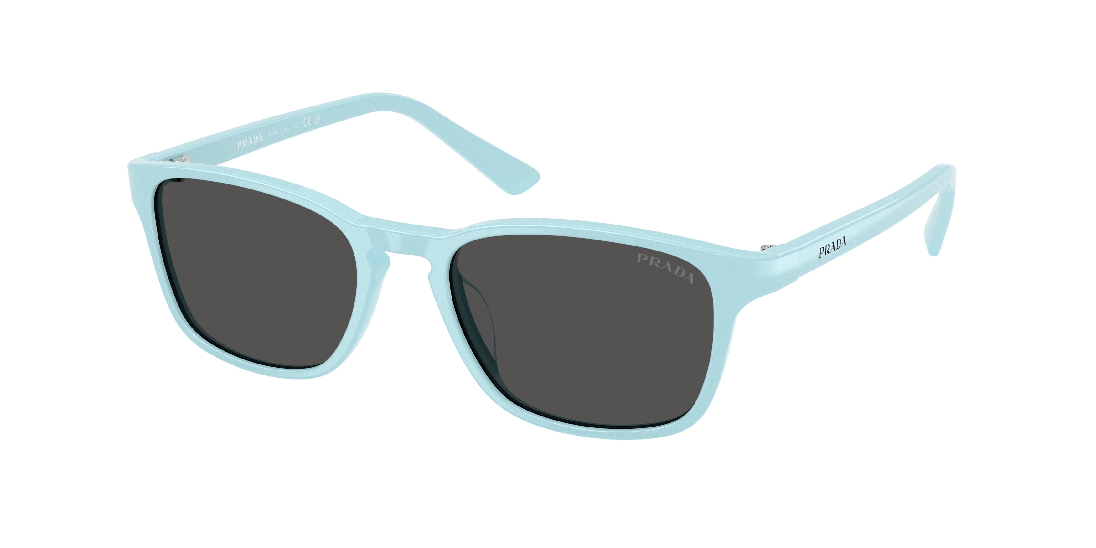 Prada Uomo Prada PR D13SU 25I08Z Occhiali da sole Acetato Blu Grigio Pillow Normale