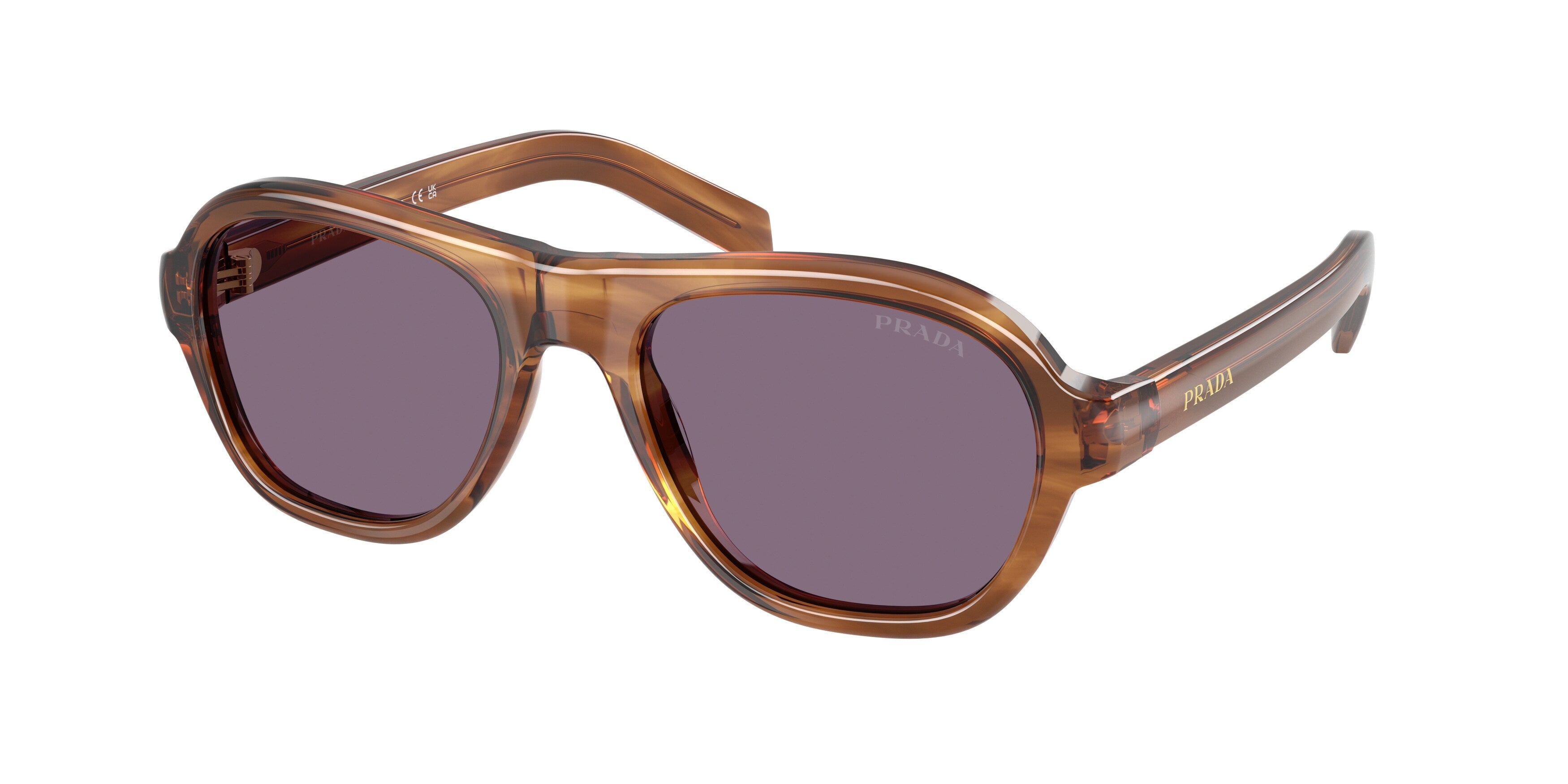 Prada Uomo Prada PR D14S 25O70W Occhiali da sole Acetato Marrone Viola Pillow Normale Prada Uomo Prada PR D14S 25O70W Occhiali da sole Acetato Marrone Viola Pillow Normale