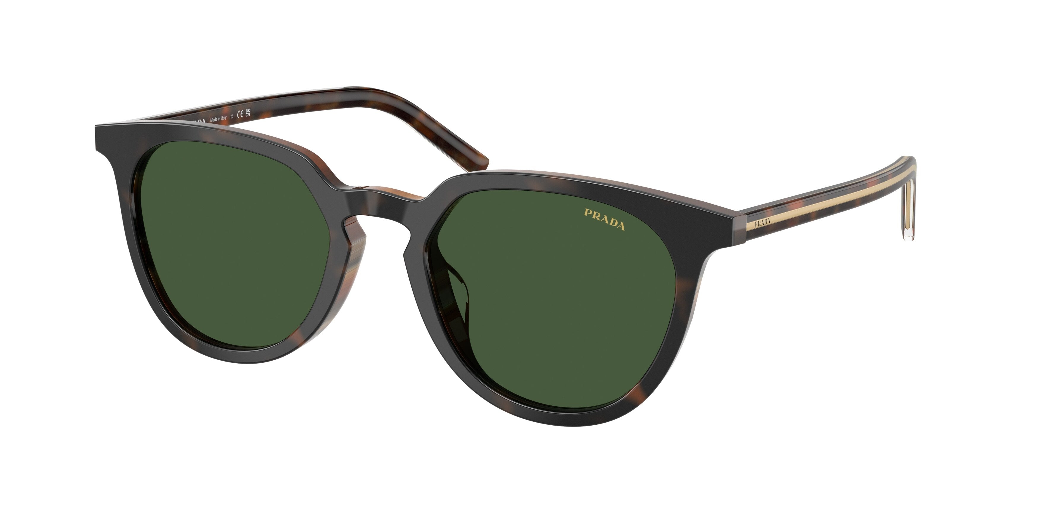 Prada Uomo Prada PR D15SD 20P40P Occhiali da sole Acetato Tartaruga Verde Pantos Normale Prada Uomo Prada PR D15SD 20P40P Occhiali da sole Acetato Tartaruga Verde Pantos Normale