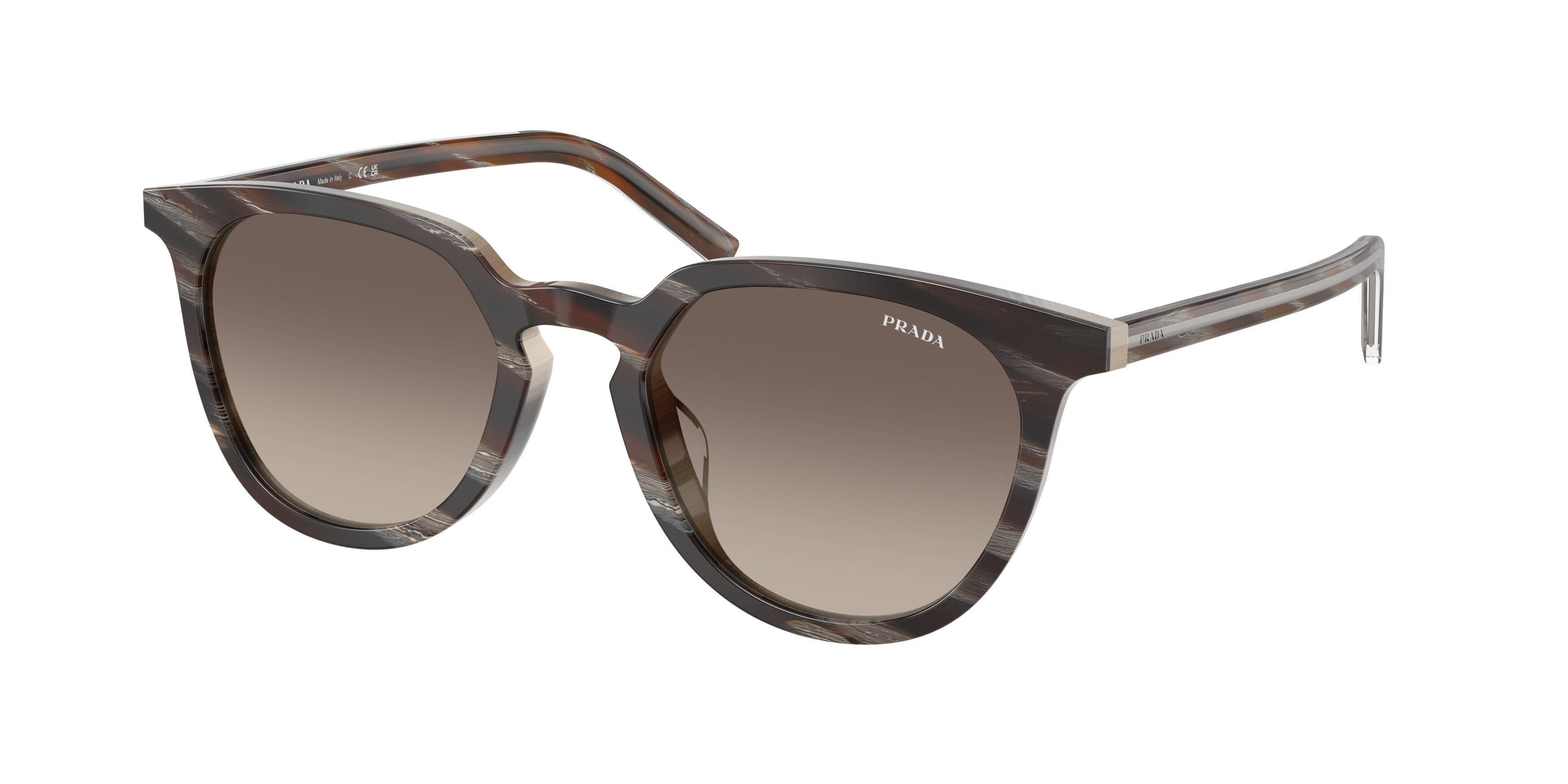 Prada Uomo Prada PR D15SD 23P30S Occhiali da sole Acetato Marrone Grigio Pantos Normale Sfumato Prada Uomo Prada PR D15SD 23P30S Occhiali da sole Acetato Marrone Grigio Pantos Normale Sfumato