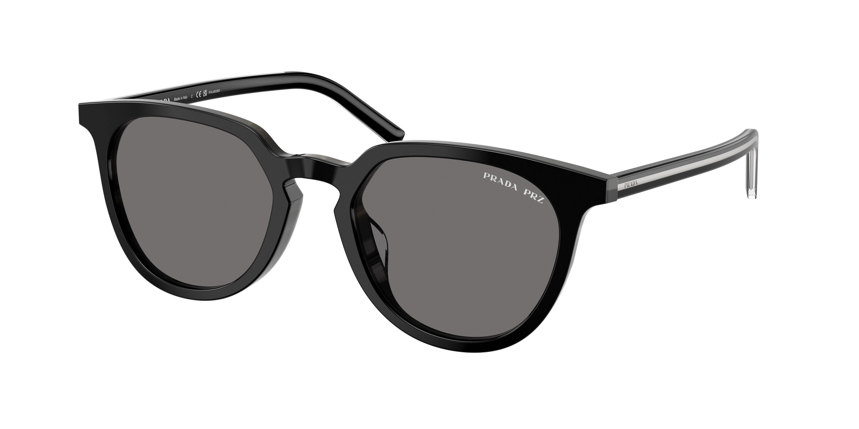 Prada Uomo Prada PR D15SD 29O90T Occhiali da sole Acetato Nero Grigio Pantos Polarizzata Prada Uomo Prada PR D15SD 29O90T Occhiali da sole Acetato Nero Grigio Pantos Polarizzata