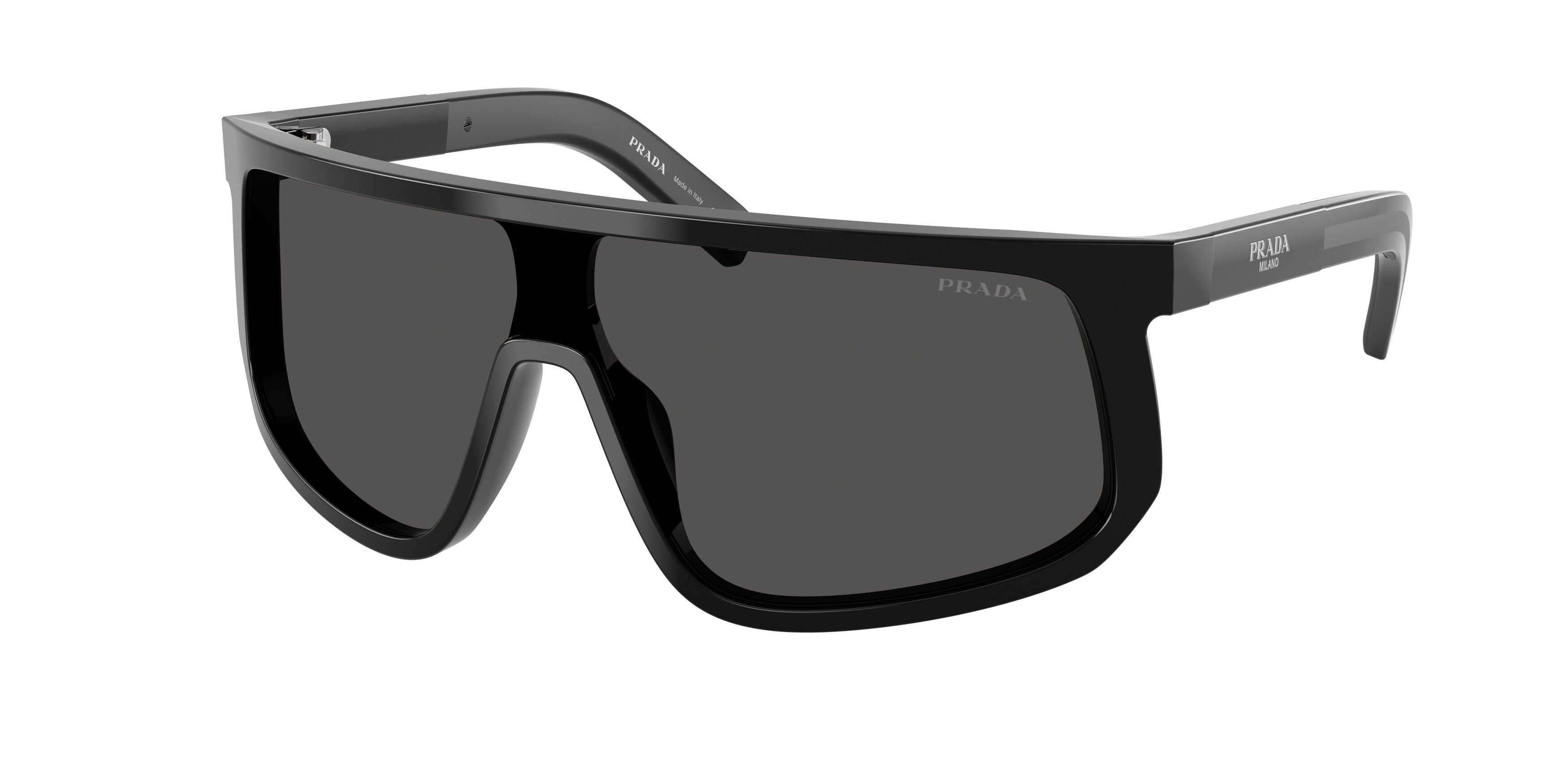 Prada Uomo Prada PR D21SU 16K08Z Occhiali da sole Acetato Nero Grigio Squadrata Normale Prada Uomo Prada PR D21SU 16K08Z Occhiali da sole Acetato Nero Grigio Squadrata Normale