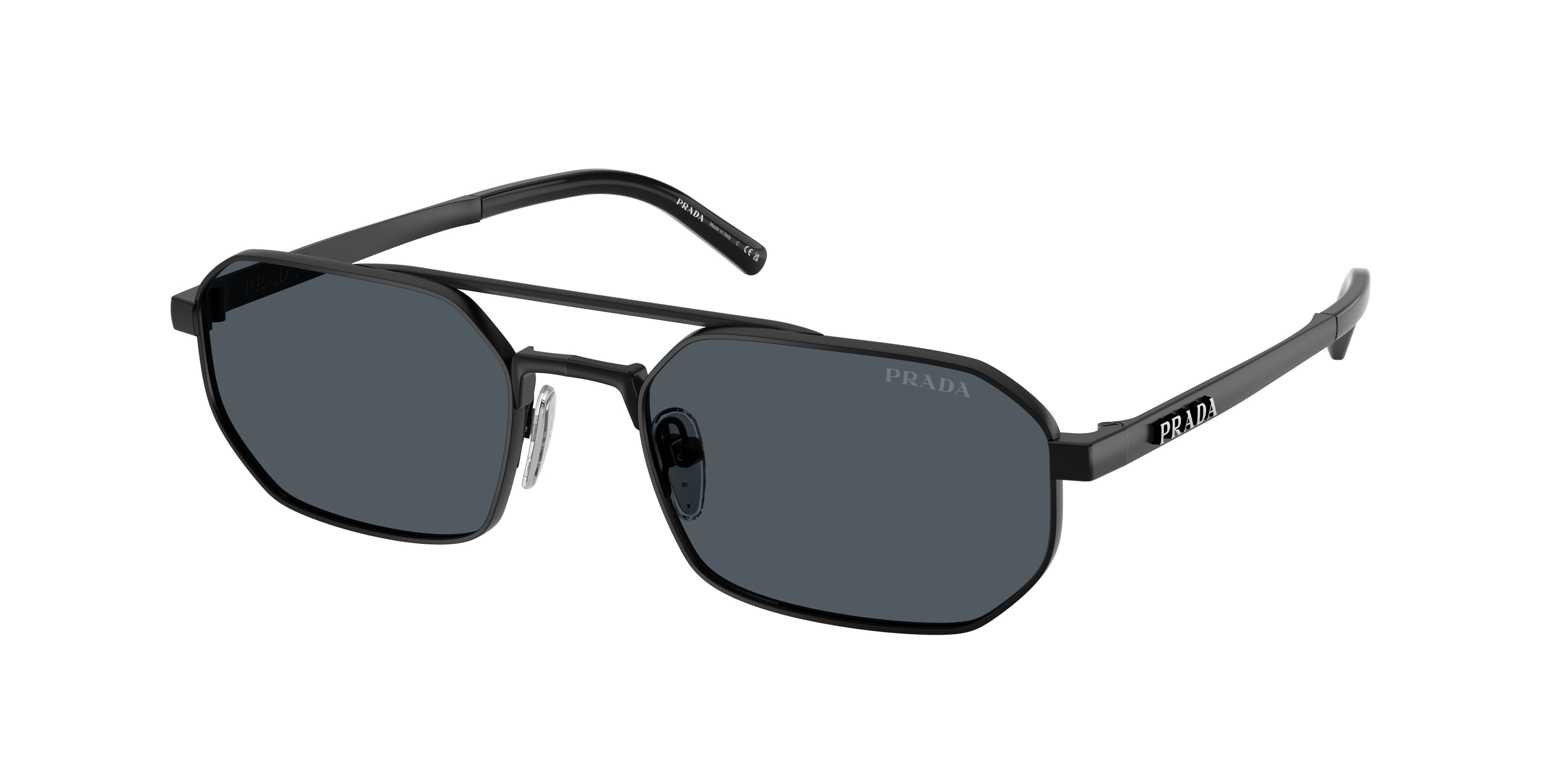 Prada Uomo Prada PR D53S 7AB70B Occhiali da sole Metallo Nero Grigio Geometrica Normale Prada Uomo Prada PR D53S 7AB70B Occhiali da sole Metallo Nero Grigio Geometrica Normale