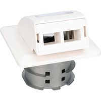 Presa da parete incassata in fibra ottica FTTH, 2 porte, Scatola di giunzione