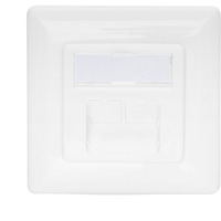 Presa dati CAT.6A, da incasso, schermata, 2x RJ-45 LSA, Scatola di giunzione