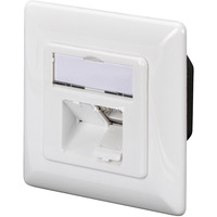 Presa dati CAT.6A, da parete, schermata, 2x RJ-45 LSA, Scatola di giunzione