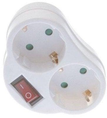 Presa Elettrica Bosch Kf Zb 01 02 Bianco Doppio Con Interruttore