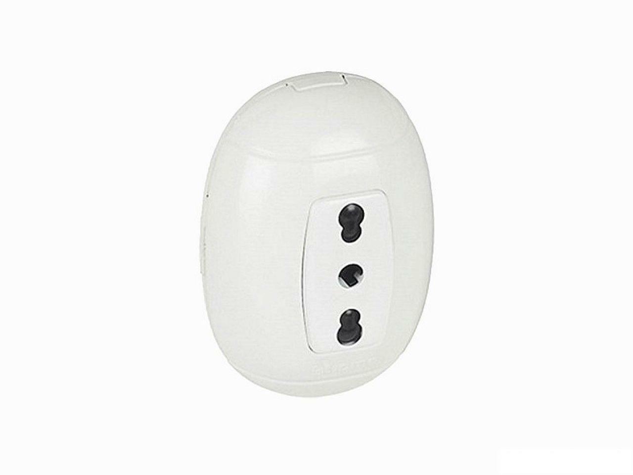 Presa Ovale 2p&43t Bipasso 20w 10/6a 250v Colore Bianco Sp80bf - Bticino