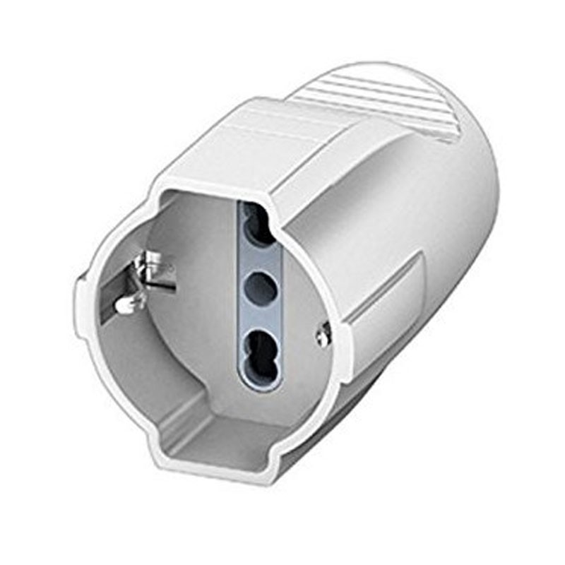 Presa Volante Universale Tedesco Italiano E Bipasso Bianco S2676tae - Bticino