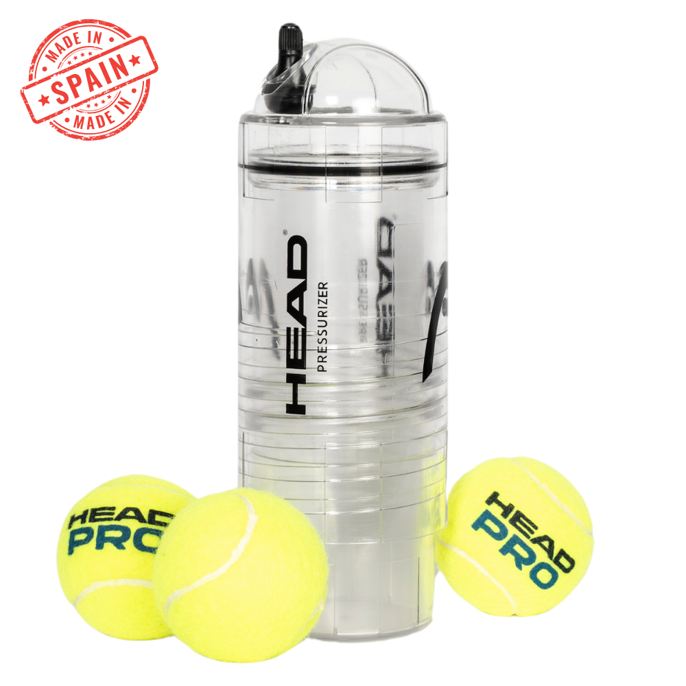 Pressurizzatore per palline da tennis e padel HEAD X3 (nessuna pompa d'aria inclusa) - Mantenere e recuperare la pressione tra le partite, marchio della testa Pressurizzatore per palline da tennis e padel HEAD X3 (nessuna pompa d'aria inclusa) - Mantenere e recuperare la pressione tra le partite, marchio della testa
