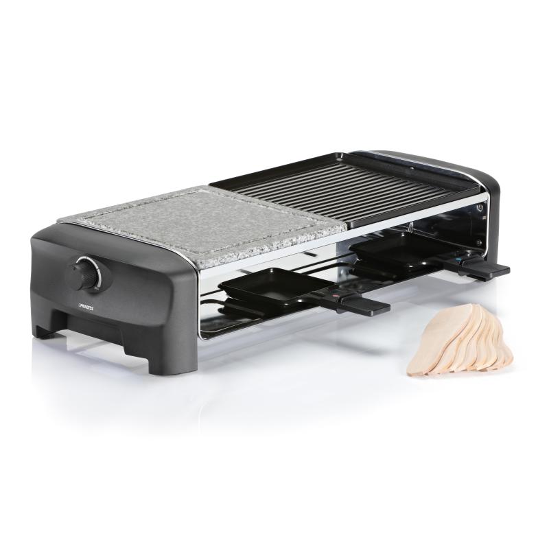 Princess 162820 piastra raclette con piastra in pietra + piastra in alluminio + padelline e spatole colore nero Princess 162820 piastra raclette con piastra in pietra + piastra in alluminio + padelline e spatole colore nero