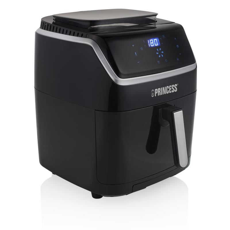 Princess 182080 steam aerofryer friggitrice ad aria senza olio con funzione vapore capacita` 6,5 litri potenza 1700 w schermo touch serbatoio acqua