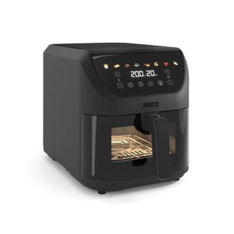 PRINCESS 182476 Aerofryer SlimFry FRIGGITRICE AD ARIA, capacità 8 l, Max potenza 2000 W, Nero / Plastica