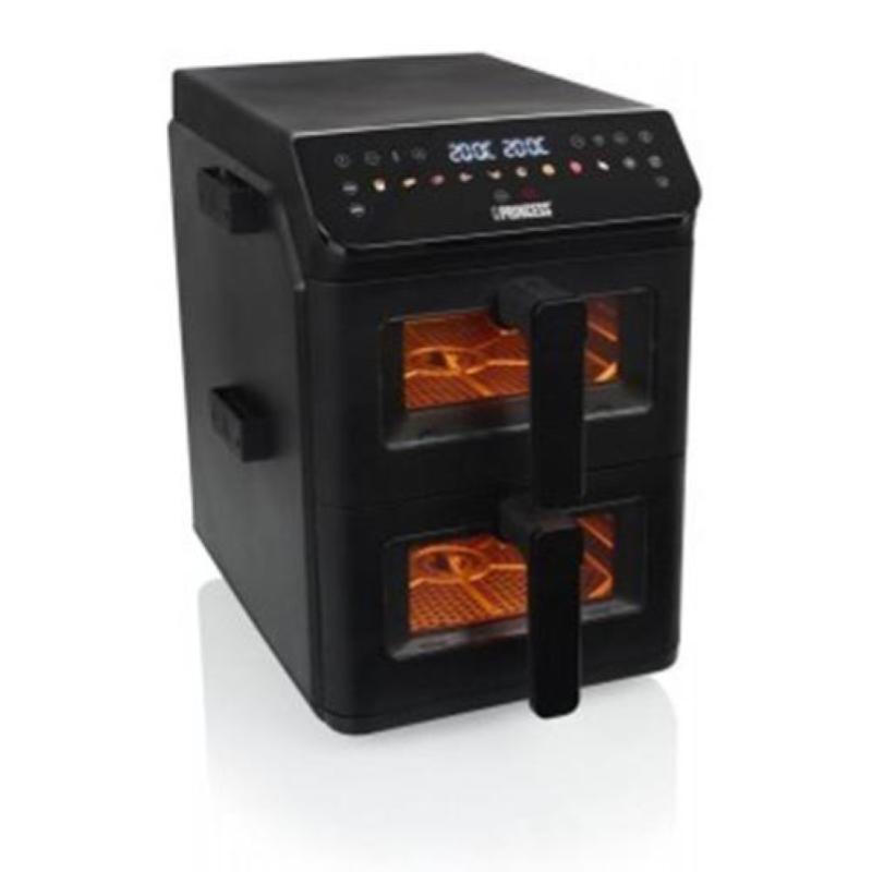 PRINCESS 182490 Airfryer Verticale FRIGGITRICE AD ARIA, capacità 11,2 l, Max potenza 3000 W, 11 programmi, da 50 °C a 200 °C, Nero / Plastica Metallo