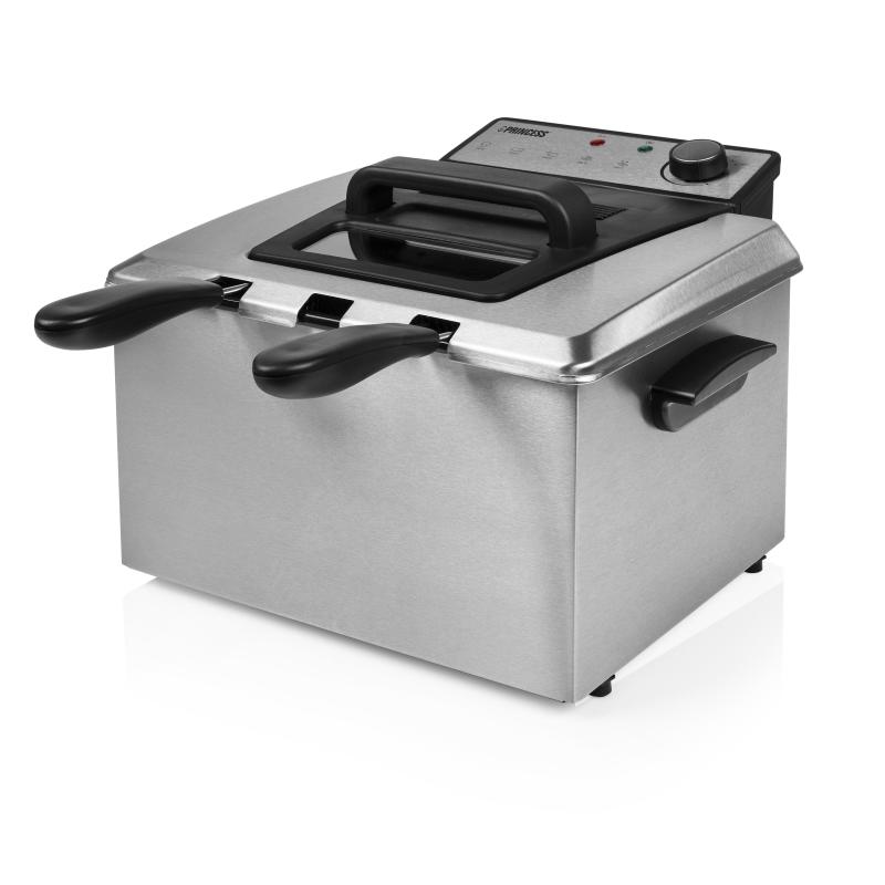 Princess 185000 friggitrice capacita` 5 litri potenza 3270 w zona fredda 3 cestini struttura in acciaio inox