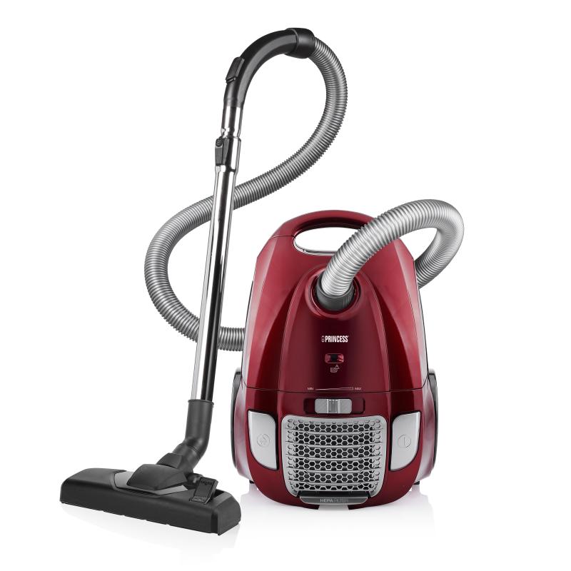 Princess 333001 power deluxe aspirapolvere a traino con sacco 700 w 3 lt 78db classe aaa con filo rosso