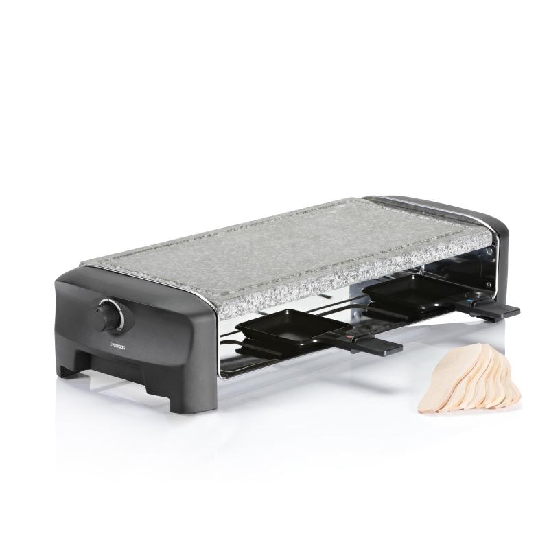 Princess piastra raclette stone grill party piastra in pietra lavica raclette e griglia 1.300 w colore grigio