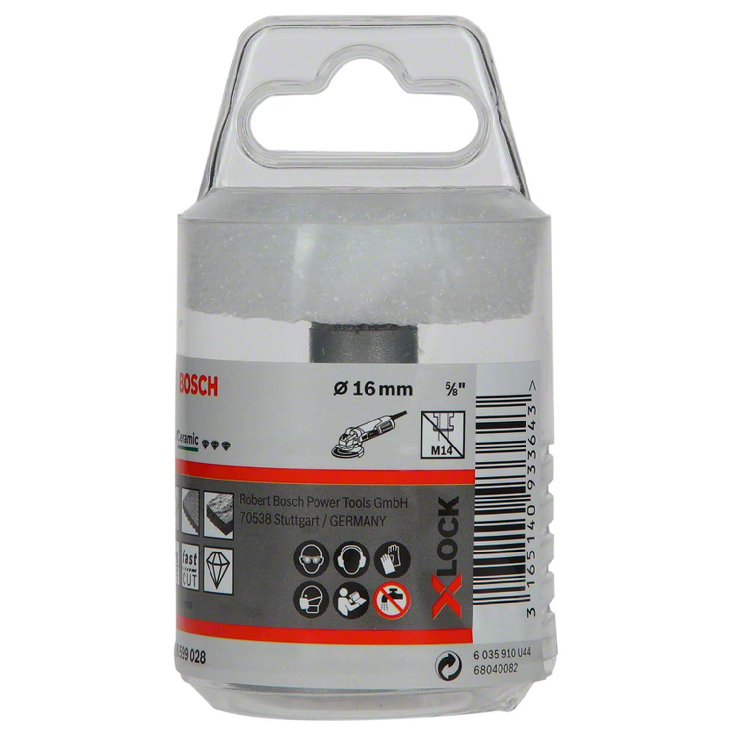 Professional 2608599028 Punta Diamantata A Secco, Per Ceramica, X-lock, Dry Speed, Ø 16 Mm, Lunghezza Di Lavoro 30 Mm - Bosch Professional 2608599028 Punta Diamantata A Secco, Per Ceramica, X-lock, Dry Speed, Ø 16 Mm, Lunghezza Di Lavoro 30 Mm - Bosch
