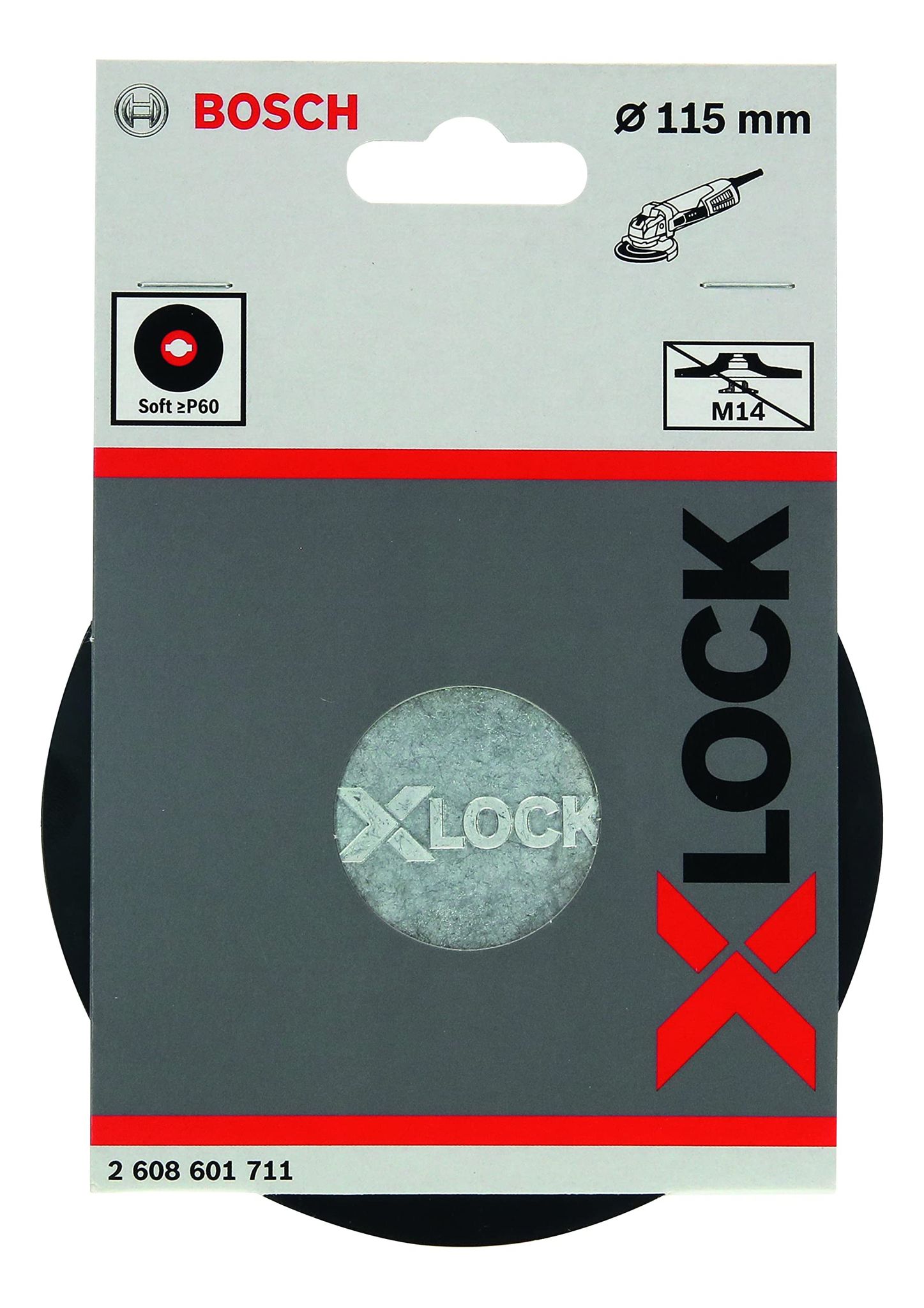 Professional 2608601711 Platorello Morbido, X-lock, Nero, Ø115 Mm - Bosch