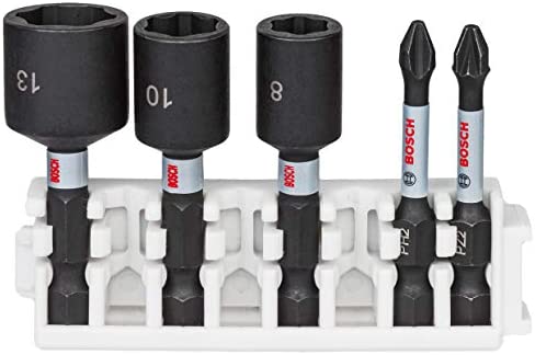 Professional Set De 5 Punte Per Avvitatore A Percussione E Chiavi A Bussola (pick And Click, Accessorio Per Trapano A Percussione) - Bosch