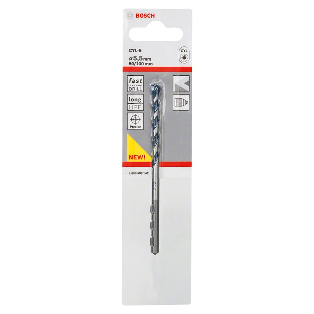 Punte Per Calcestruzzo Cyl-5 Diametro 5,50mm - Bosch Punte Per Calcestruzzo Cyl-5 Diametro 5,50mm - Bosch