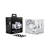 Pure Wings 3 120mm | PWM Reverse White Triple-Pack Case per computer Ventilatore 12 cm Bianco 3 pz, Ventola