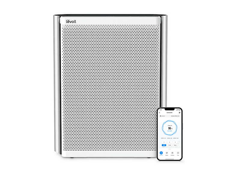 PURIFICATORE D'ARIA LEVOIT EverestAir Smart True, da 3 stadi, 4 velocià, per ambienti fino a 130 m², Bianco