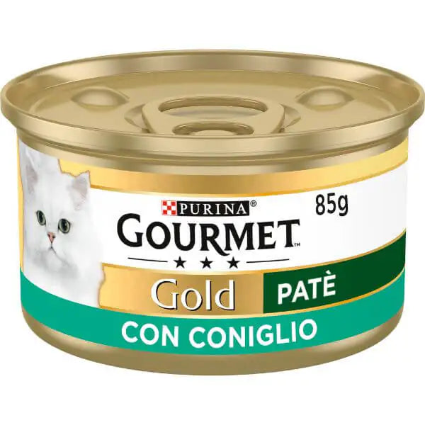 Purina Gourmet Gold Patè Umido Gatto 85 gr Coniglio - confezione da 24 pezzi - Cibo umido per gatti - 1° ORDINE? scegli tra BZR5 - BZR20 + 200 pt fedeltà