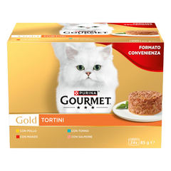 Purina Gourmet Gold Tortini Umido Gatto Multipack 24x85g Ricetta in salsa - 1° ORDINE? scegli tra BZR5 - BZR20 + 200 pt fedeltà