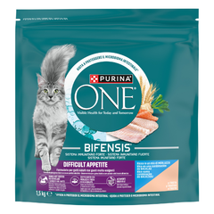 Purina One Cat Adult Appetito Difficile ricco di Merluzzo e Trota 1,5 kg - Croccantini per gatti - 1° ORDINE? scegli tra BZR5 - BZR20 + 200 pt fedeltà