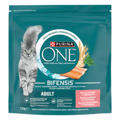 Purina One Cat Adult Bifensis ricco di Salmone 1,5 kg - Croccantini per gatti - 1° ORDINE? scegli tra BZR5 - BZR20 + 200 pt fedeltà