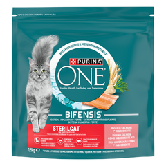 Purina One Cat Sterilised Bifensis ricco di Salmone 1,5 kg - Croccantini per gatti - 1° ORDINE? scegli tra BZR5 - BZR20 + 200 pt fedeltà