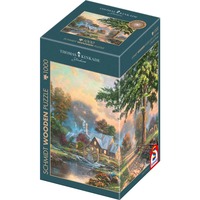 Puzzle in legno Thomas Kinkade Studios: Al vecchio ruscello del mulino