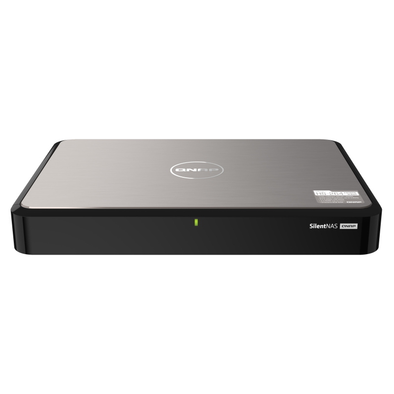 Qnap hs-264 nas tower collegamento ethernet lan nero n5105