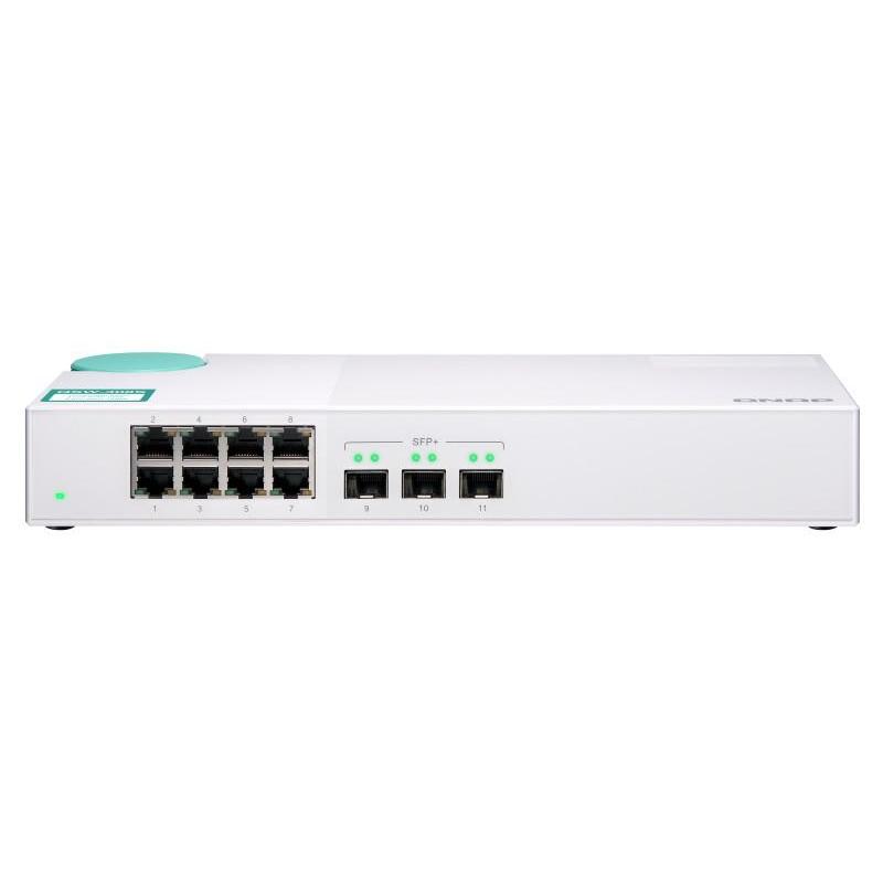 Qnap qsw-308s switch di rete non gestito gigabit ethernet (10/100/1000) bianco