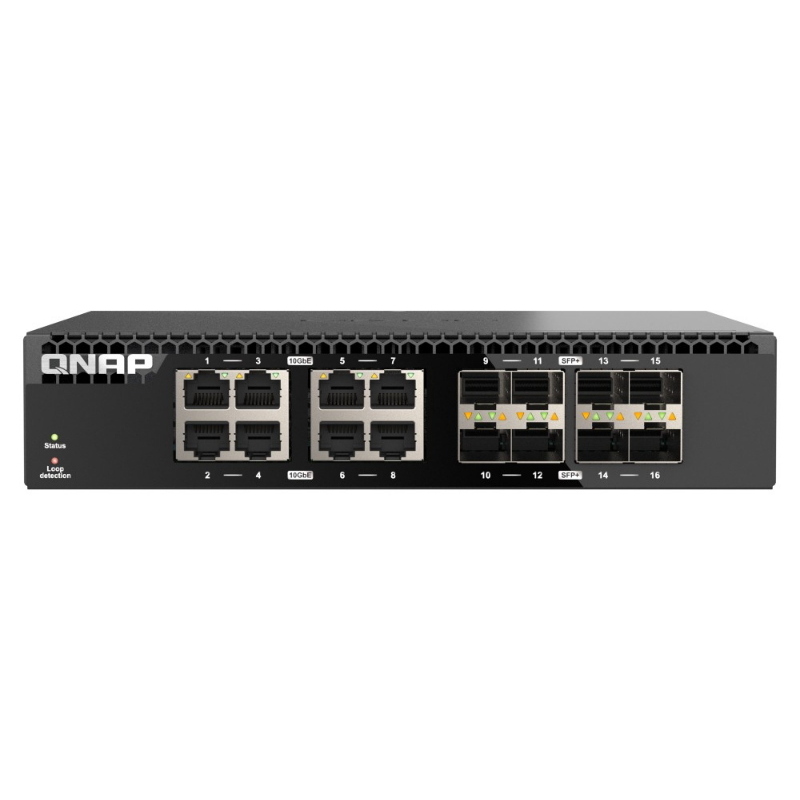 Qnap qsw-3216r-8s8t switch di rete non gestito l2 10g ethernet (100/1000/10000) nero