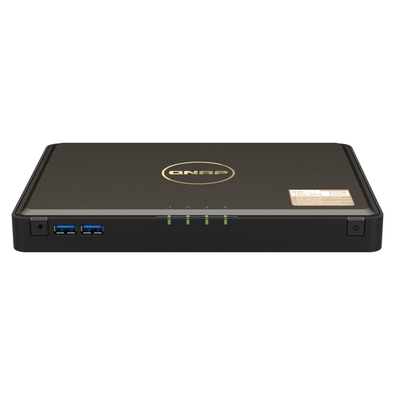 Qnap tbs-464 nas desktop collegamento ethernet lan nero n5105