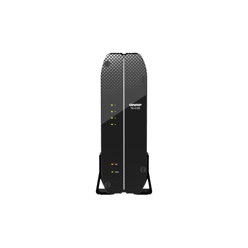 Qnap ts-410e nas tower collegamento ethernet lan nero j6412
